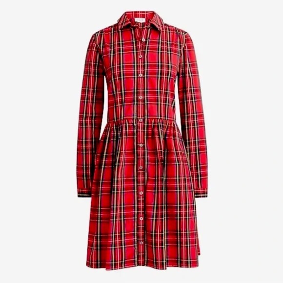 J. Crew Dresses & Skirts - New J. Crew tartan plaid shirt dress